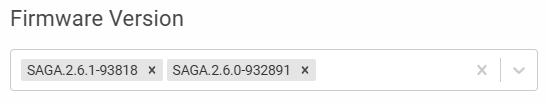 You can filter devices by firmware versions