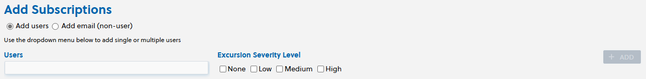 Account Admin -­ Company Control Panel -­ Report Subscriptions - Lane Subscriptions - Add users