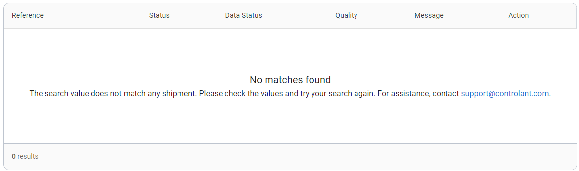 Share Portal - results: no matches found