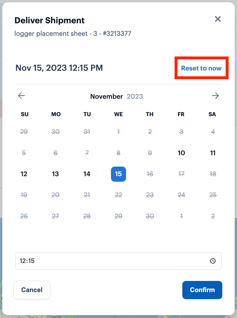 Screenshot showing date and time configuration after changes
